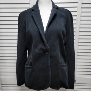 J. Crew Factory Black Schoolboy sweater blazer SZ Medium Women's 100% Cotton